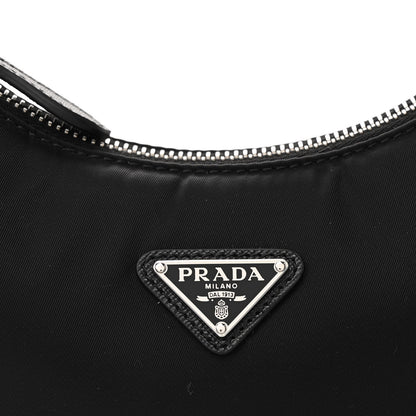 Prada Tessuto Nylon Saffiano Mini Re-Edition 2005 Bag Black 9 of 11