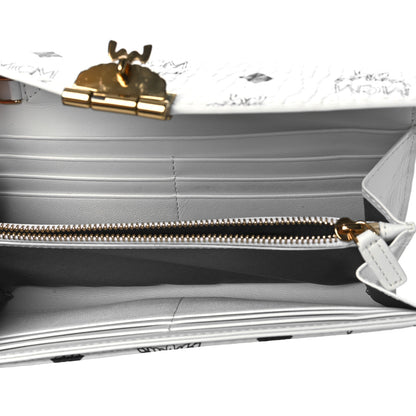 MCM Visetos Large Patricia Wallet On Chain White 5 of 9