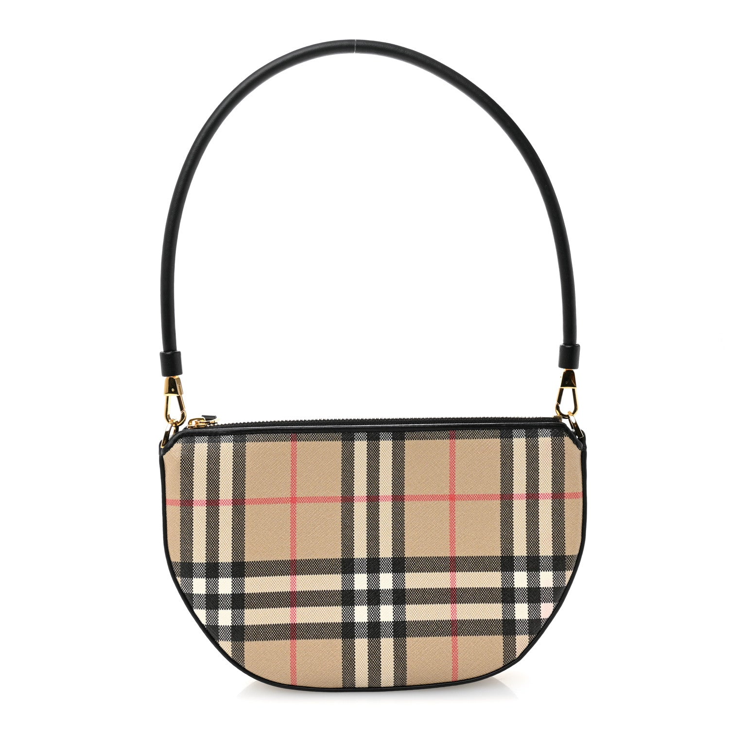 Burberry Vintage Check Calfskin Olympia Slim Pouch Archive Beige 1 of 9