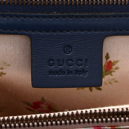 Gucci Denim Matelasse Flora Small GG Marmont Tote Blue 6 of 11