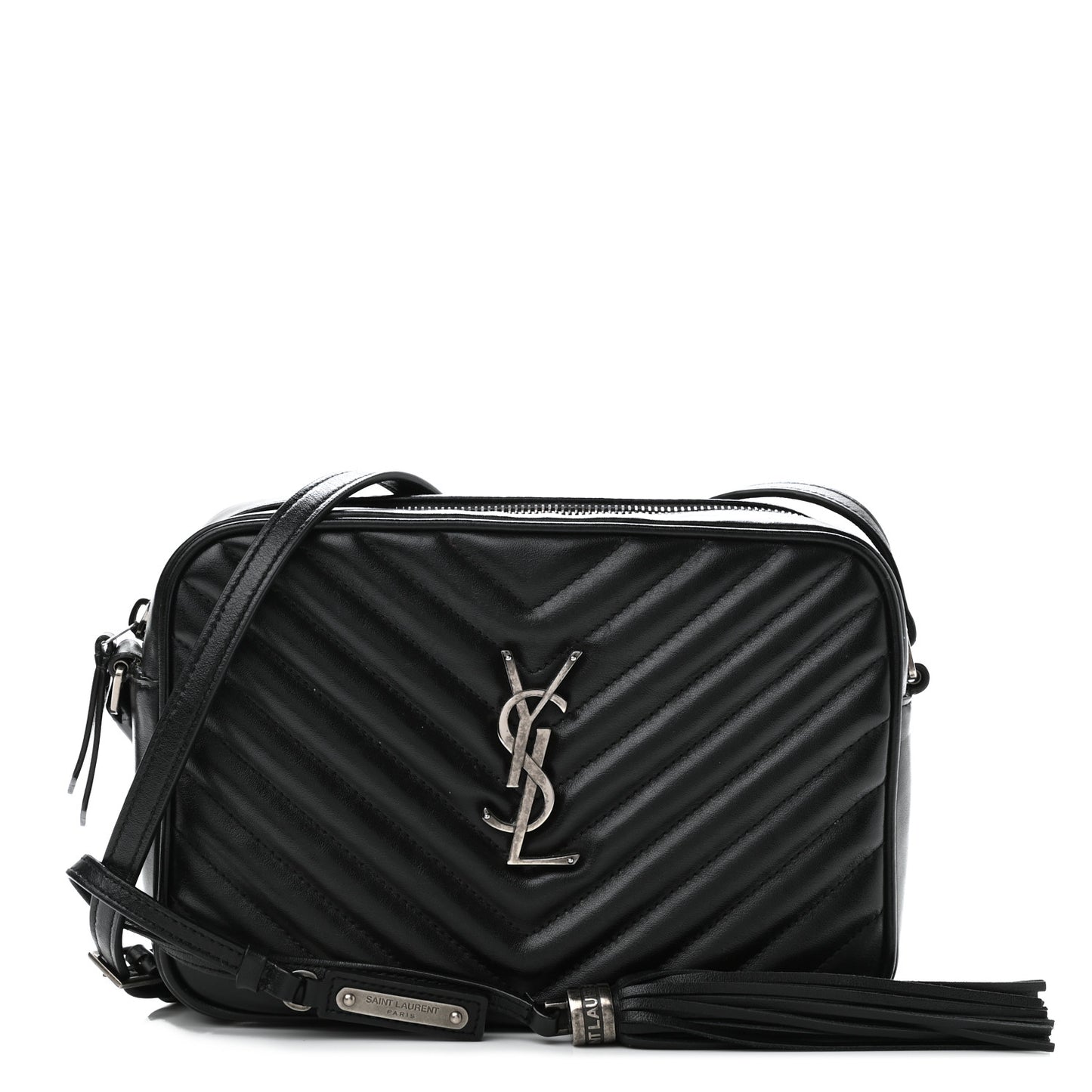 Calfskin Matelasse Monogram Lou Camera Bag Black