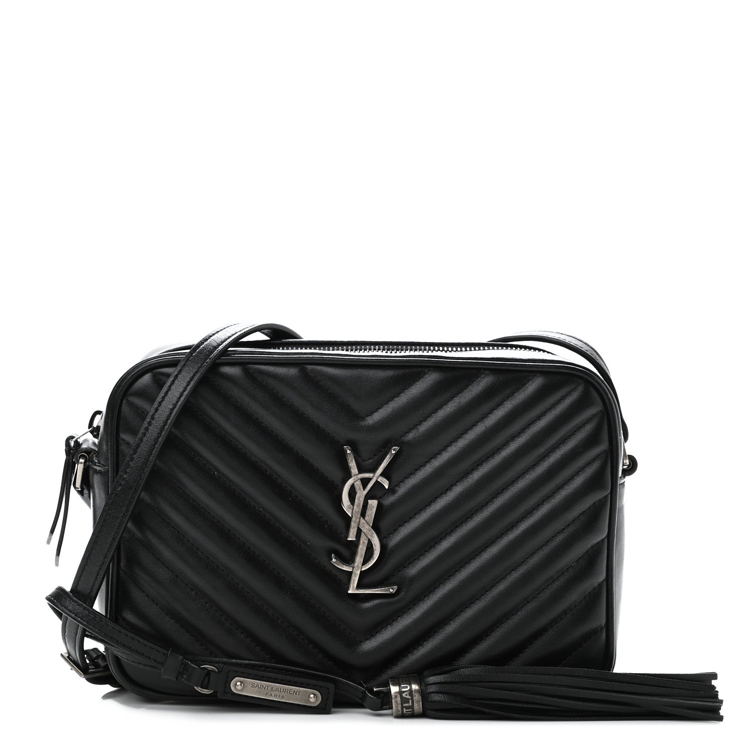 Saint Laurent Calfskin Matelasse Monogram Lou Camera Bag Black 1 of 10