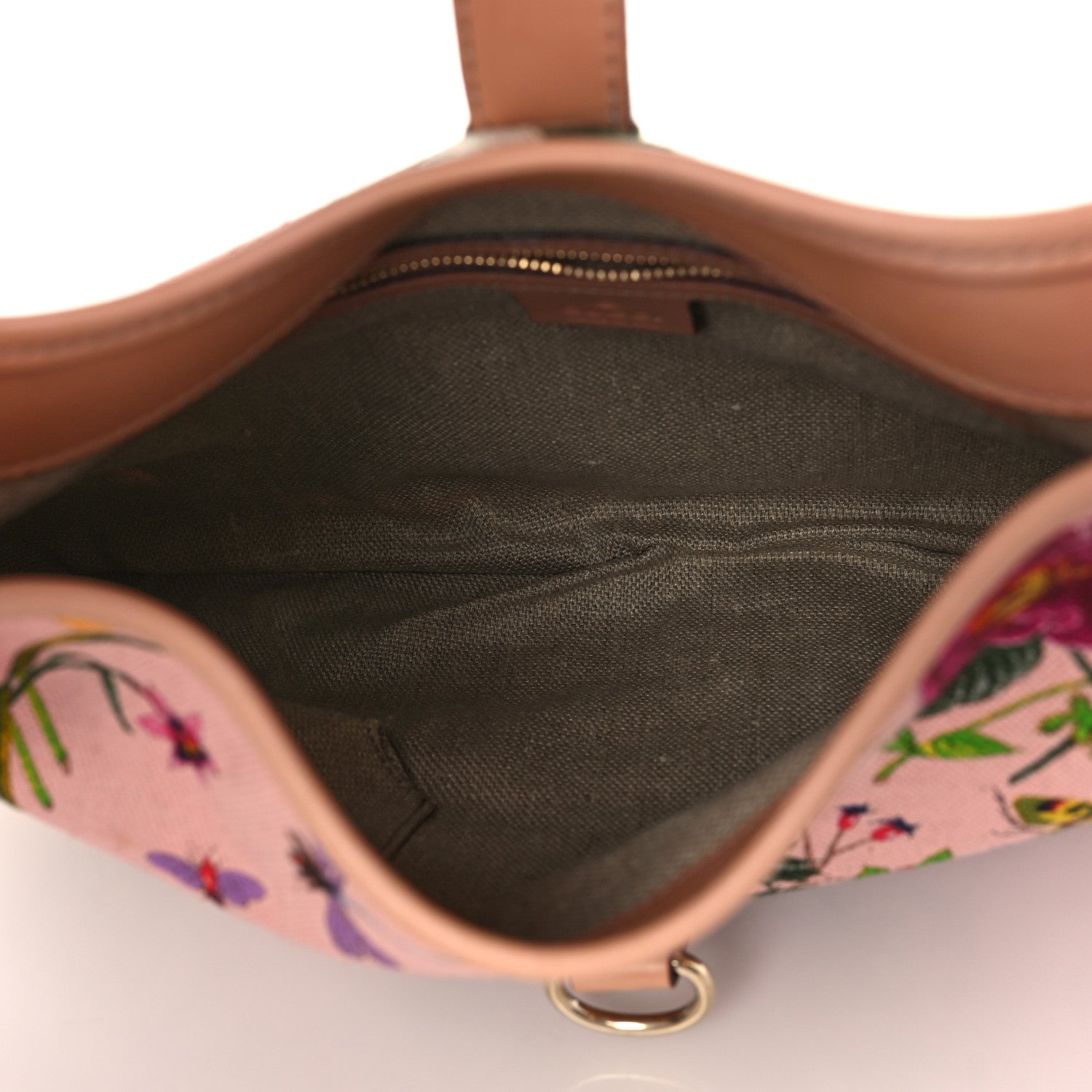 Gucci Canvas Floral Flora Medium Jackie O Bouvier Hobo Pink 5 of 10