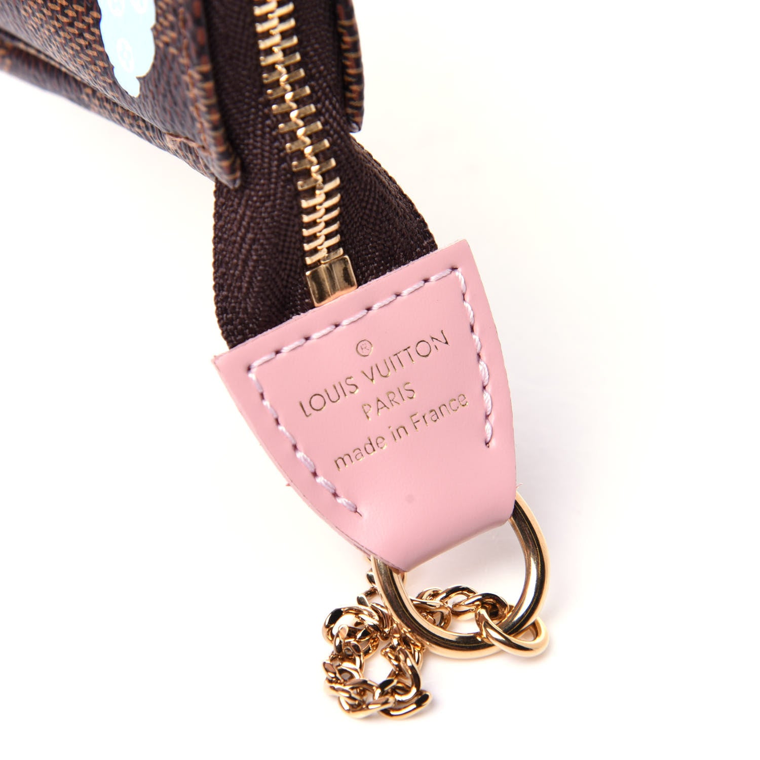Louis Vuitton Damier Ebene 2020 Christmas Animation Big Wheel Mini Pochette Accessories Rose Ballerine 9 of 10