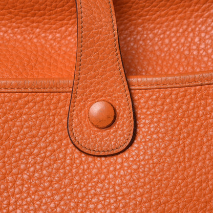 Hermes Taurillon Clemence Evelyne II PM Orange 10 of 14