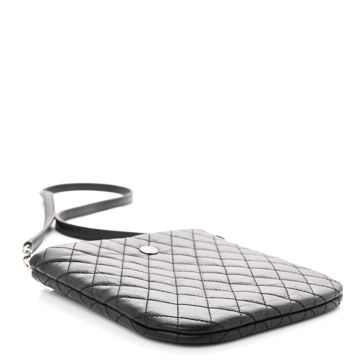 Chanel Aged Calfskin Quilted Crossbody Bag Black 4 of 10