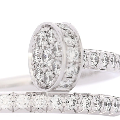 Cartier 18K White Gold Diamond Juste Un Clou Paved Ring 49 5 4 of 6