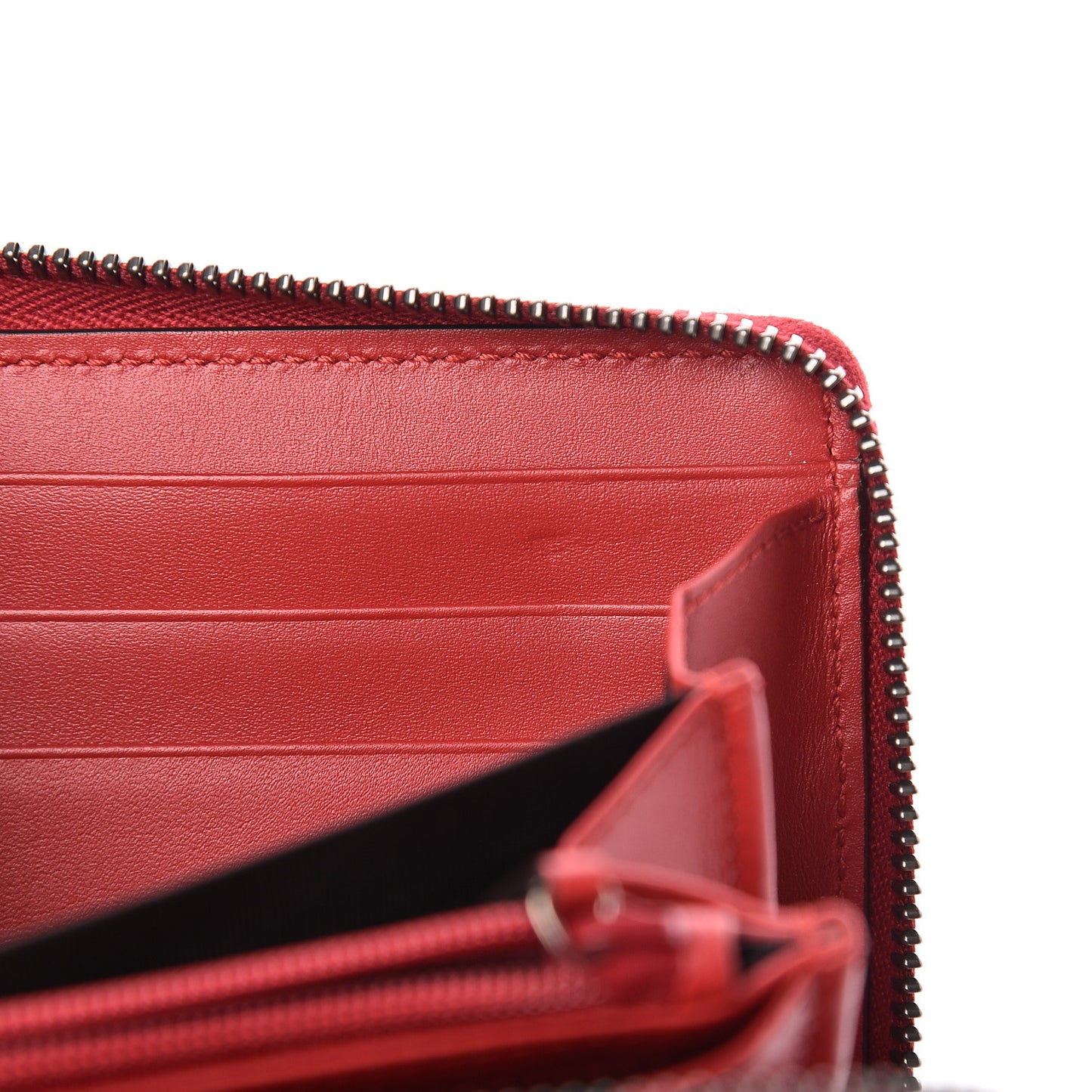 Guccissima Signature Zip Around Wallet Hibiscus Red