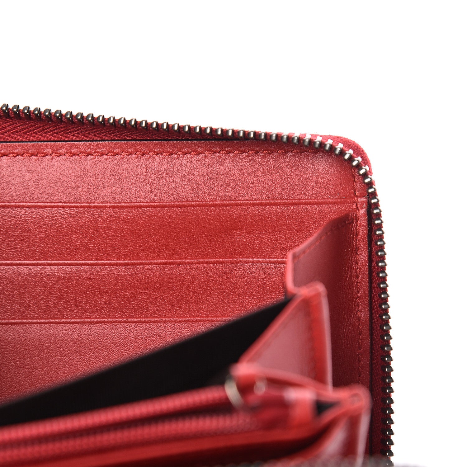 Gucci Guccissima Signature Zip Around Wallet Hibiscus Red 8 of 9
