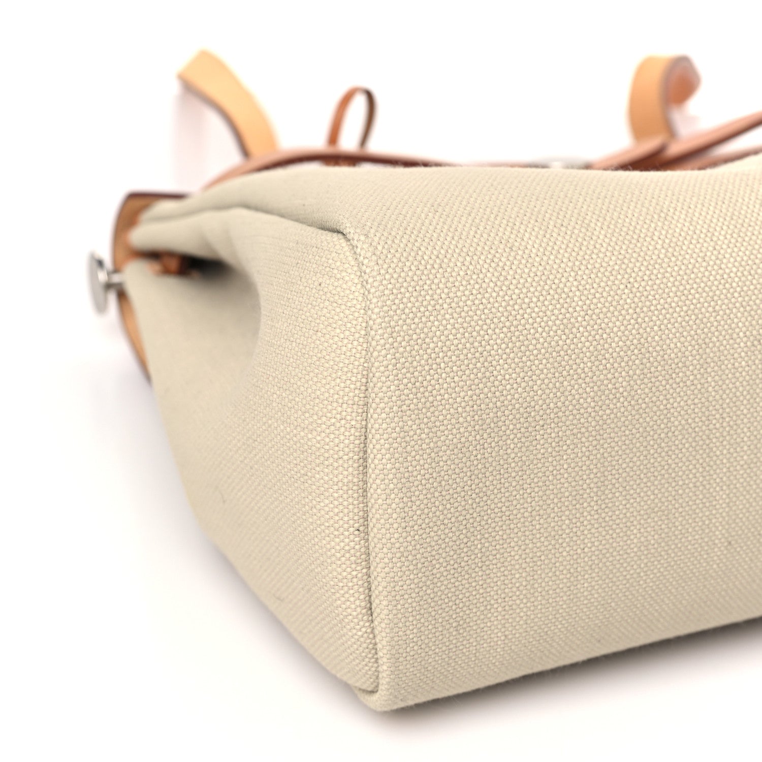 Hermes Military Toile Vache Hunter Herbag Zip Retourne 31 PM Beton Naturel 8 of 10