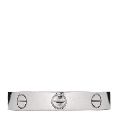 Cartier 18K White Gold 4mm LOVE Wedding Band Ring 57 8 3 of 5