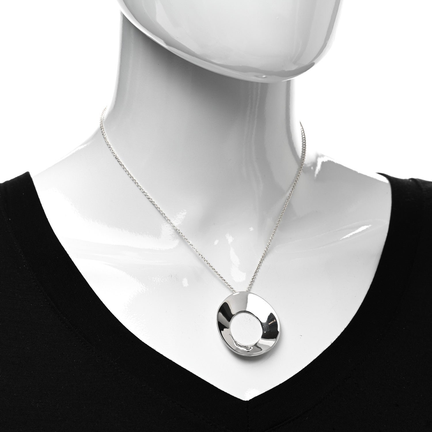 Tiffany Sterling Silver Frank Gehry Morph Pendant Necklace 2 of 4