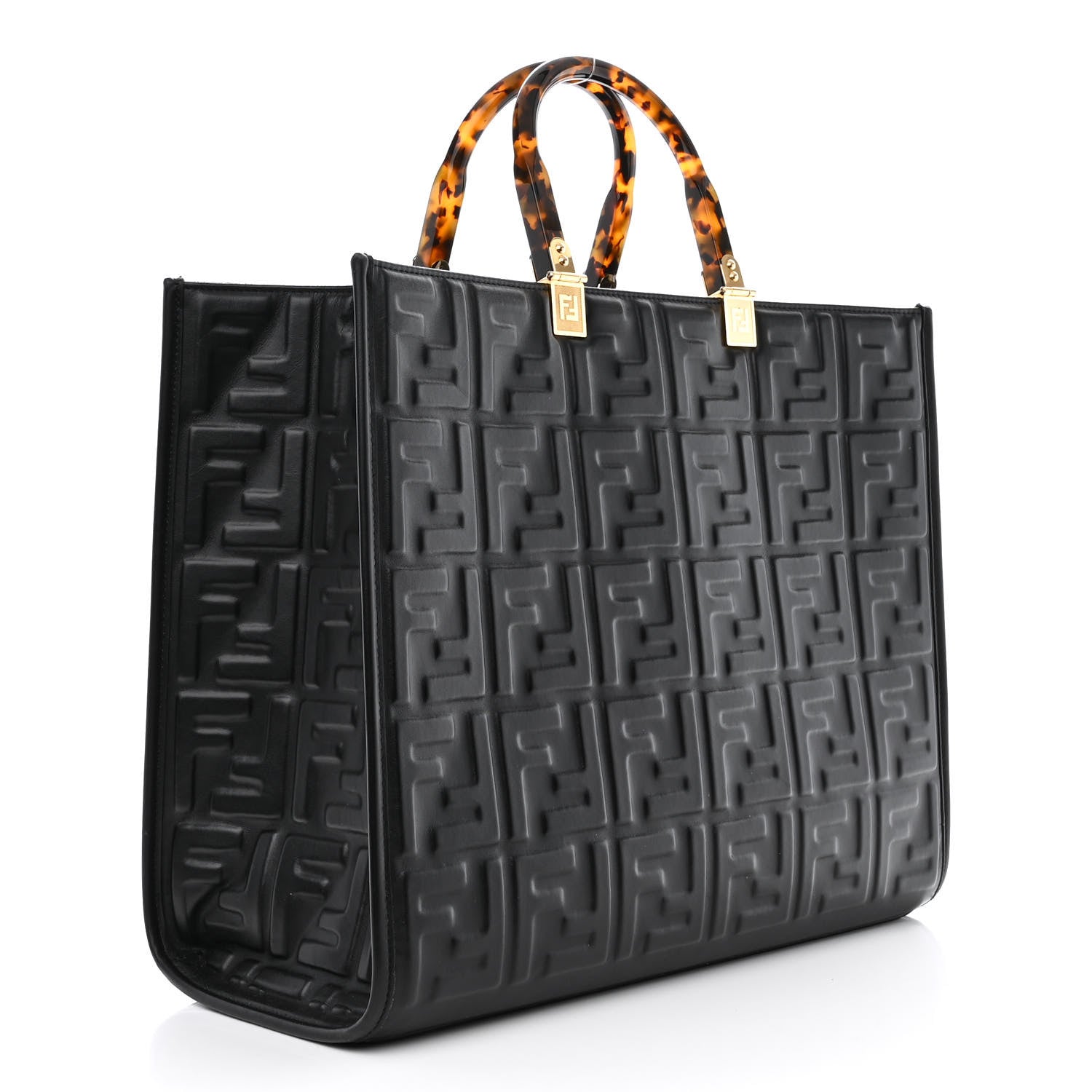 FENDI ビジネスバッグ ブラック Fendi Zucca Zucchino Monogram Canvas Briefcase Laptop Business Bag