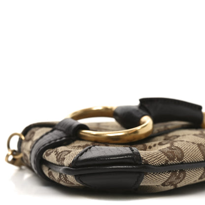 Gucci Monogram Horsebit Clutch Dark Brown 9 of 10