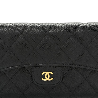 Chanel Caviar Quilted Large Flap Wallet Black 9 of 12