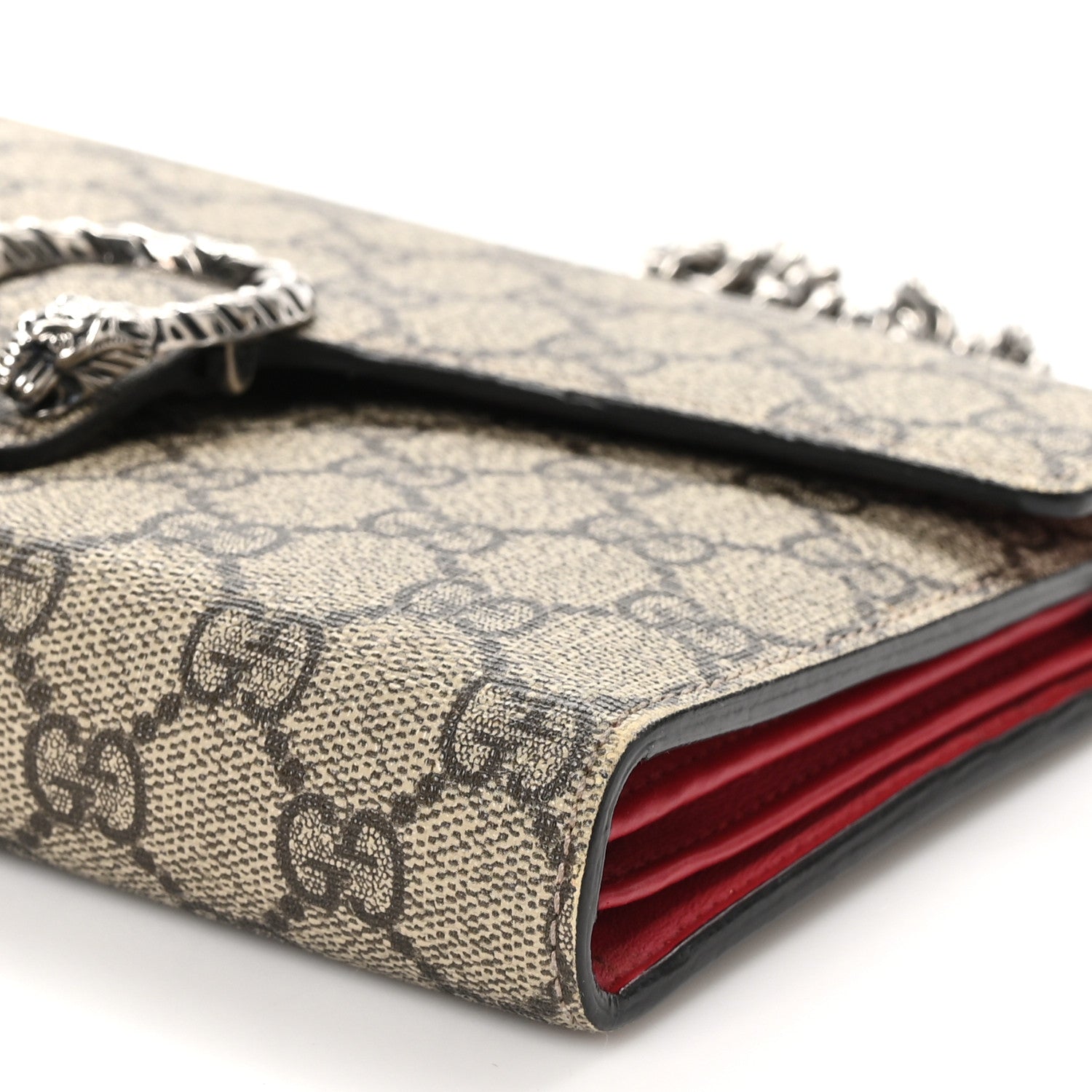 Gucci GG Supreme Monogram Mini Dionysus Chain Wallet Beige Vulcanic Red 11 of 11