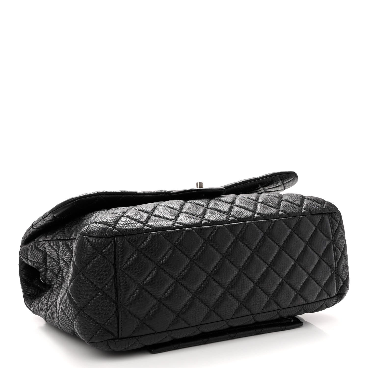 Chanel Calfskin Quilted Small XXL Travel Flap Bag Black 3 of 9