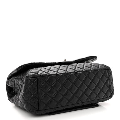 Chanel Calfskin Quilted Small XXL Travel Flap Bag Black 3 of 9