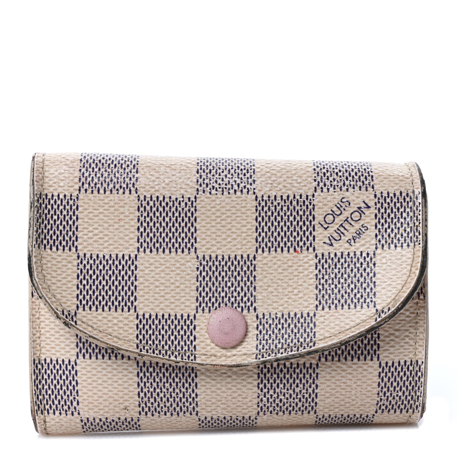 Louis Vuitton Damier Azur Rosalie Coin Purse Rose Ballerine 1 of 10
