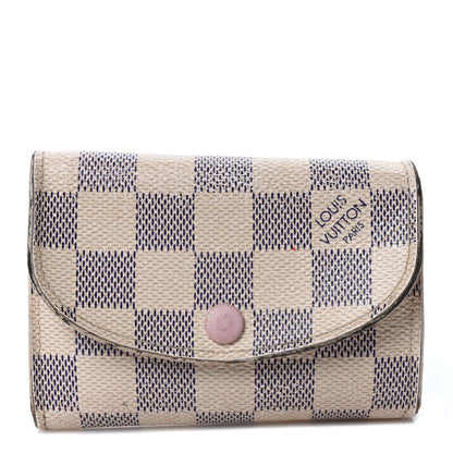 Louis Vuitton Damier Azur Rosalie Coin Purse Rose Ballerine 1 of 10