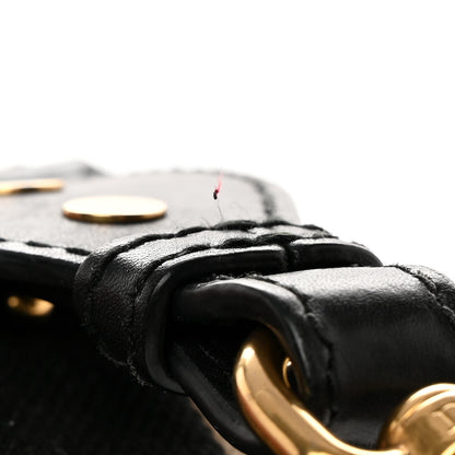 Christian Dior Canvas Embroidered Shoulder Strap Black 11 of 11