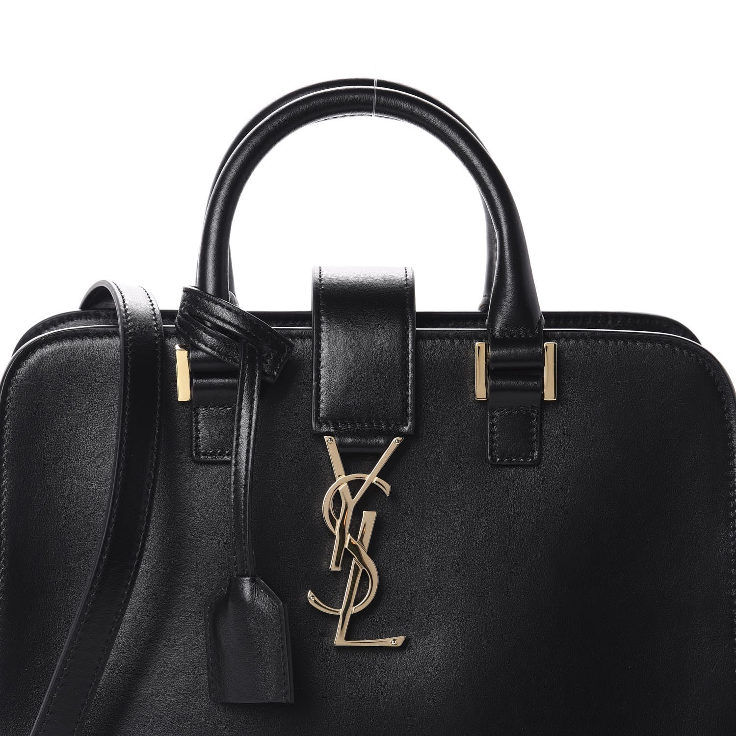 Saint Laurent Calfskin Monogram Baby Cabas Black 9 of 9