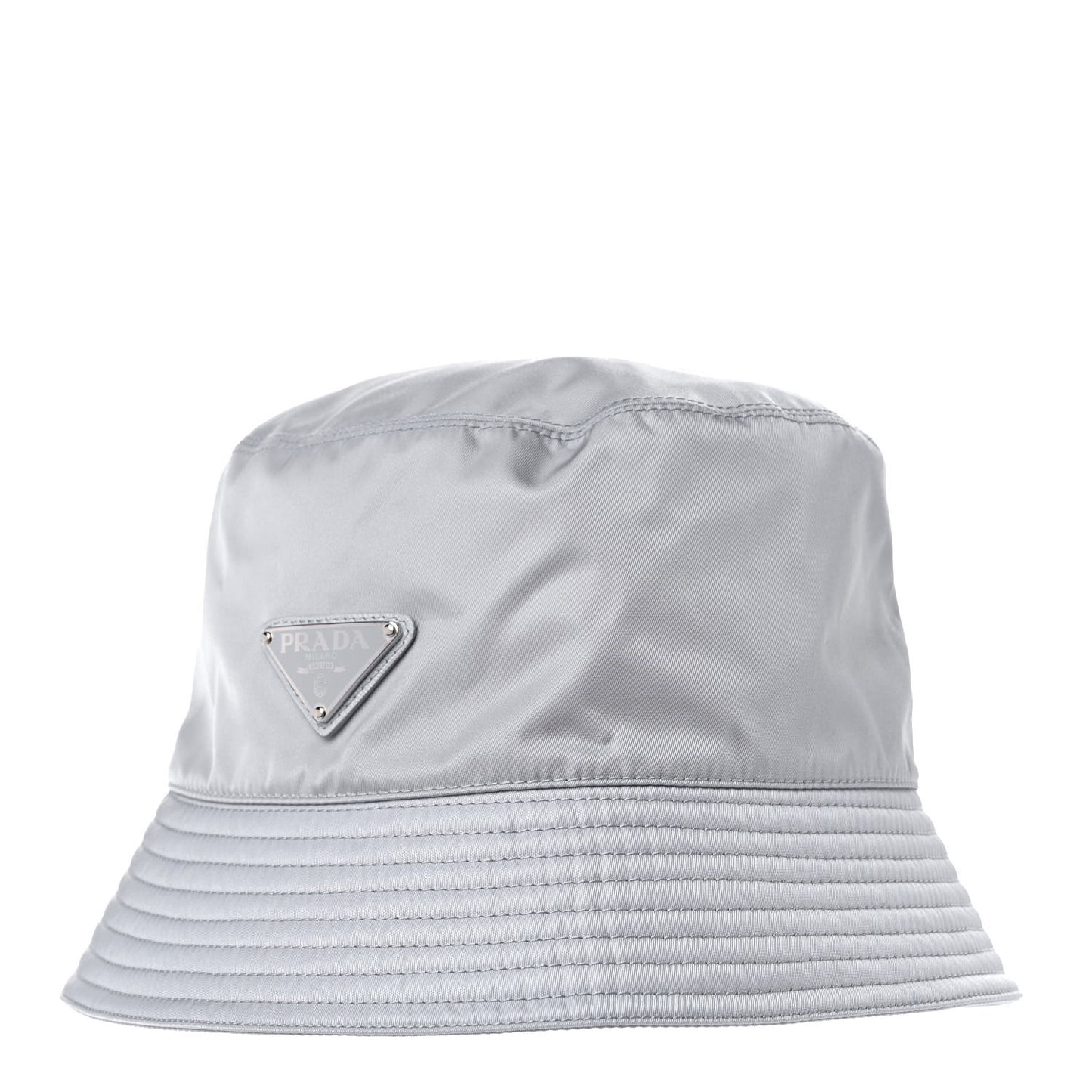 Re-Nylon Metal Triangle Logo Womens Bucket Hat M Fiordaliso