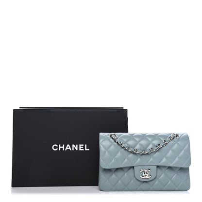Chanel Caviar Quilted Small Double Flap Light Blue 7 of 7