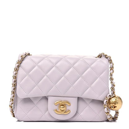 Chanel Lambskin Quilted Mini Pearl Crush Flap Light Purple 1 of 10