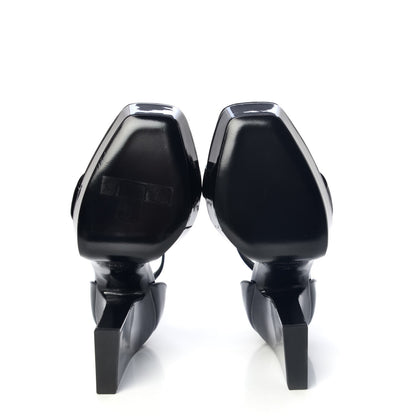 Saint Laurent Patent Debbie 105 Platform Sandals 38 Black 5 of 9