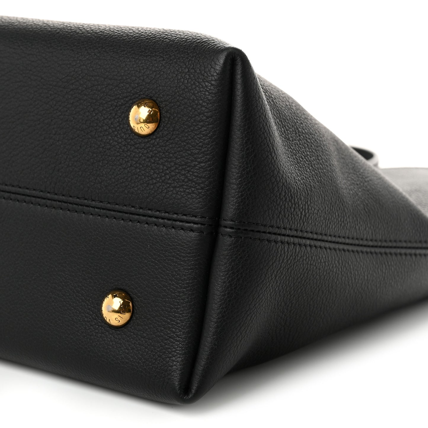 Grained Calfskin Low Key Hobo PM Black