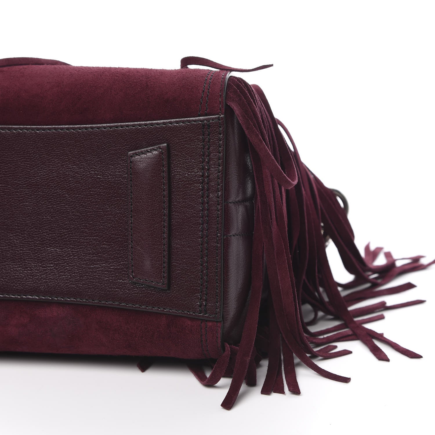 Givenchy Calfskin Suede Small Fringe Antigona Burgundy 11 of 13