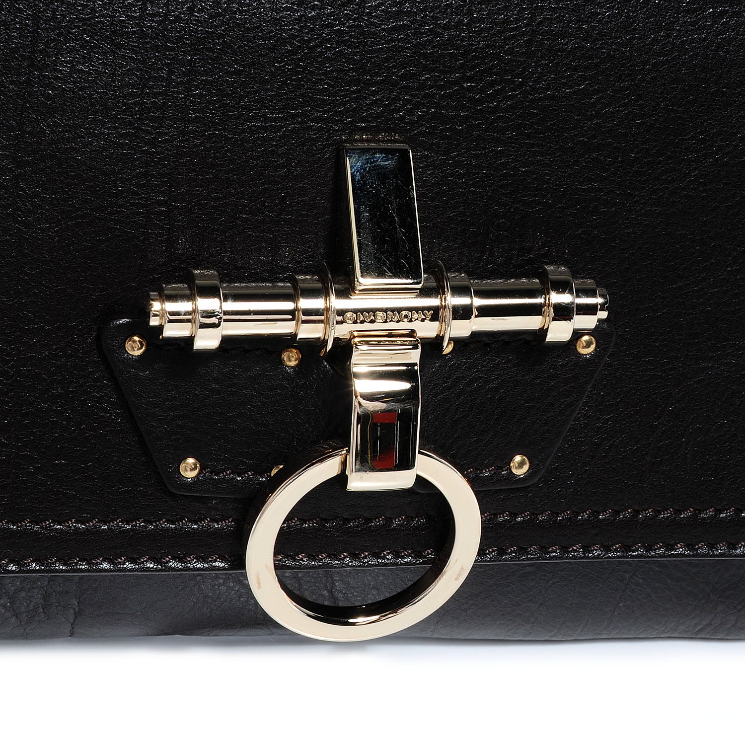 Givenchy Textured Calfskin Obsedia Clutch Black 8 of 8