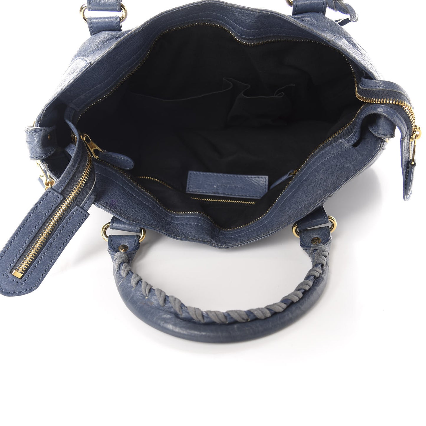 Agneau Giant 12 Gold Hardware Velo Bleu Persan