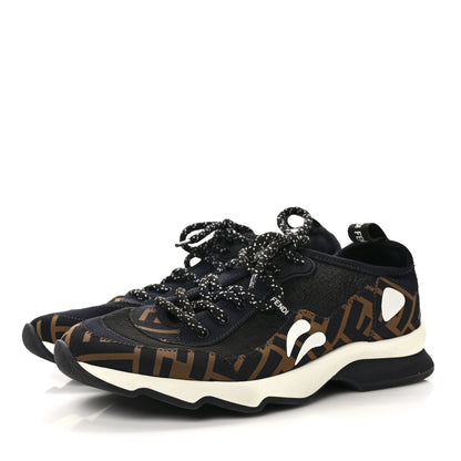Fendi Technical Mesh Lycra FFreedom Patchwork Sneakers 39 Black Tobacco 3 of 8