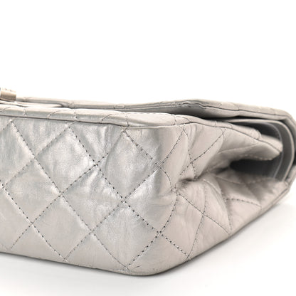 Chanel Metallic Aged Calfskin Quilted 2.55 Reissue 227 Flap Silver 8 of 10
