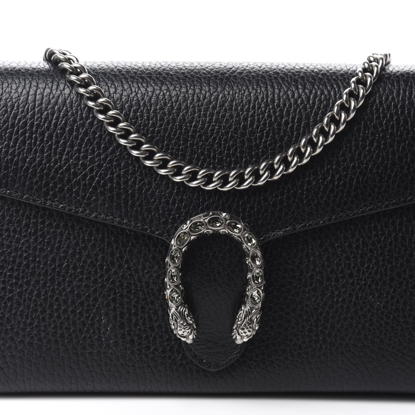 Calfskin Mini Dionysus Chain Wallet Black