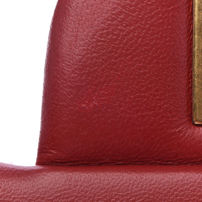 Chanel Lambskin Chevron Quilted Jumbo Double Flap Dark Red 16 of 18