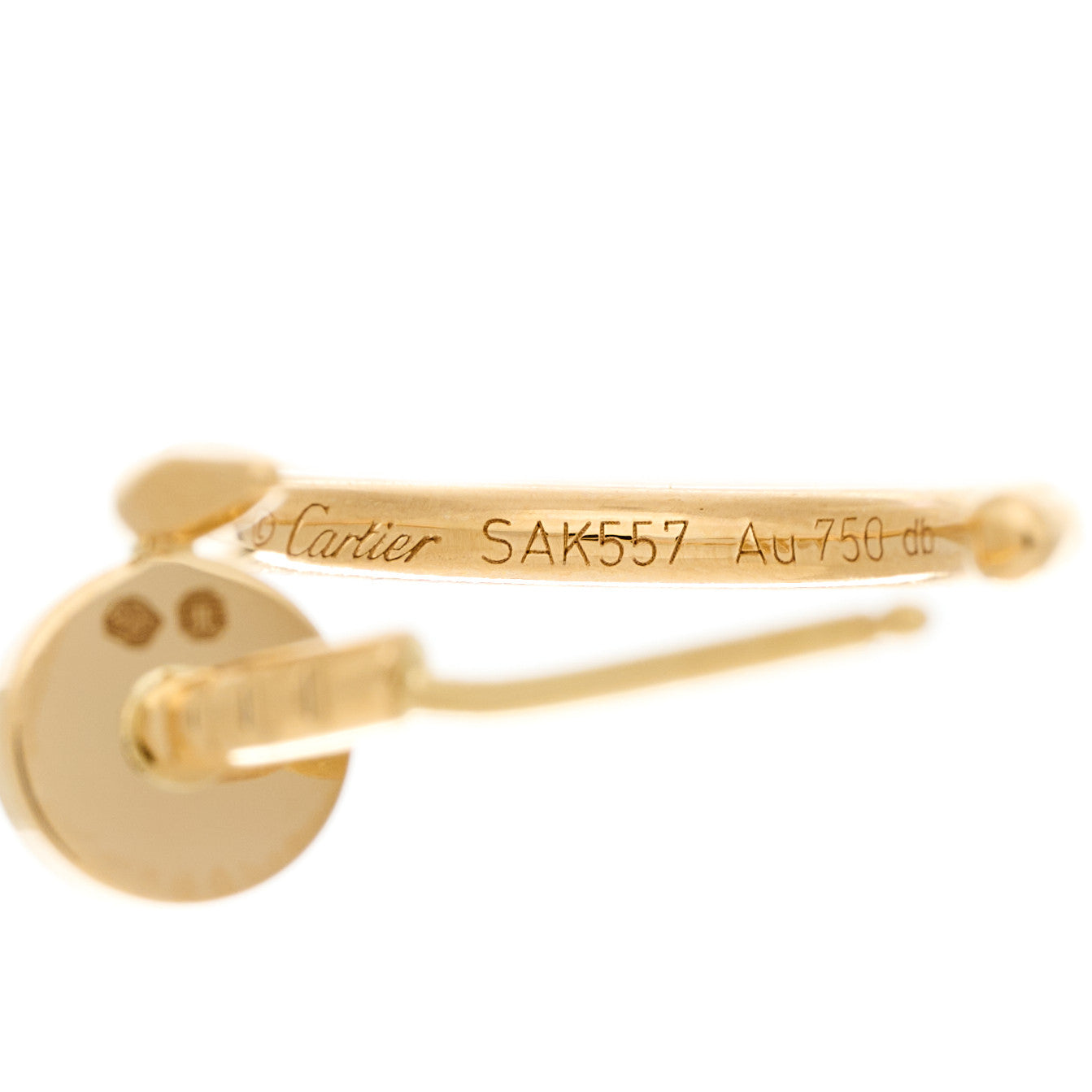 Cartier 18K Yellow Gold Juste Un Clou Hoop Earrings 5 of 6