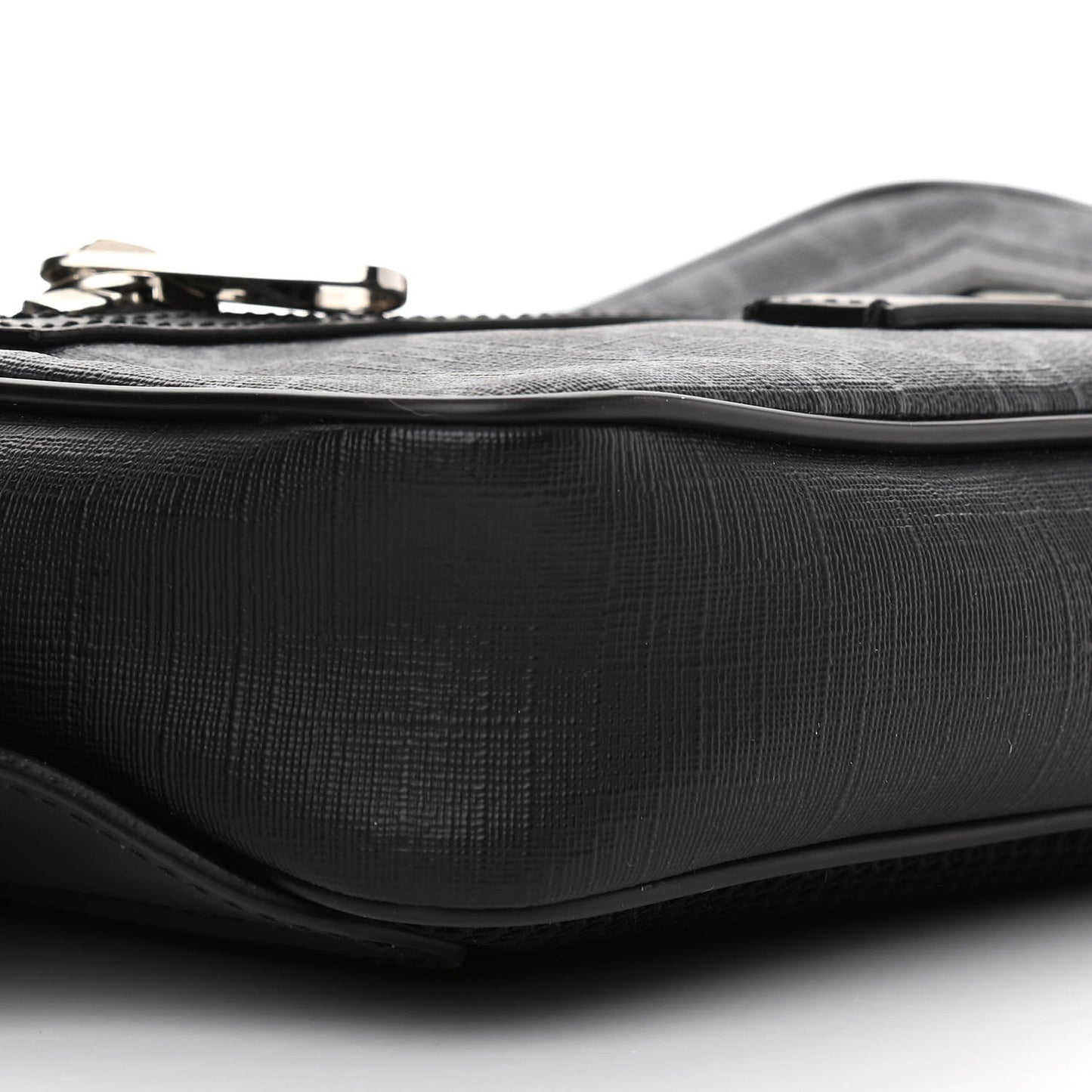 Soft GG Supreme Monogram Web Belt Bag Black Grey