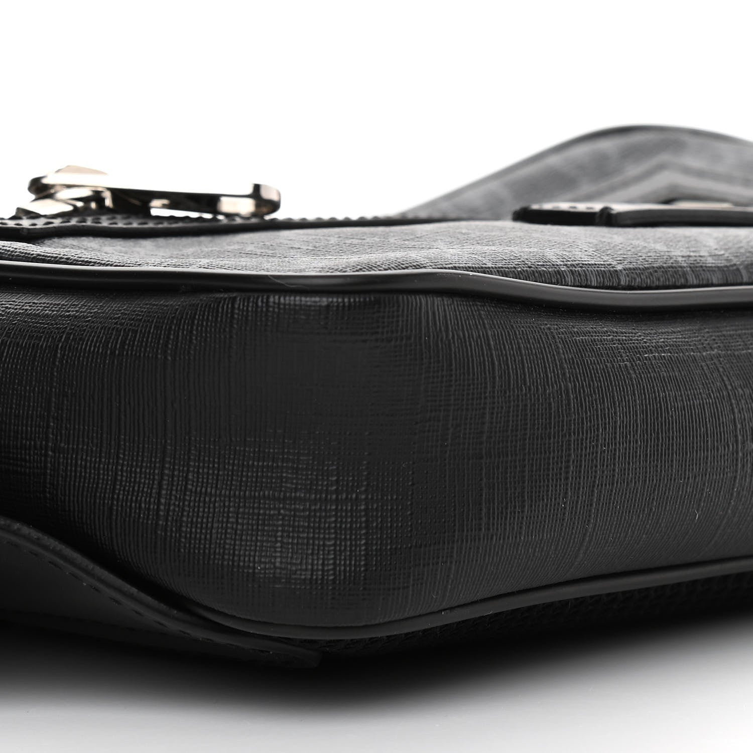 Gucci Soft GG Supreme Monogram Web Belt Bag Black Grey 9 of 11