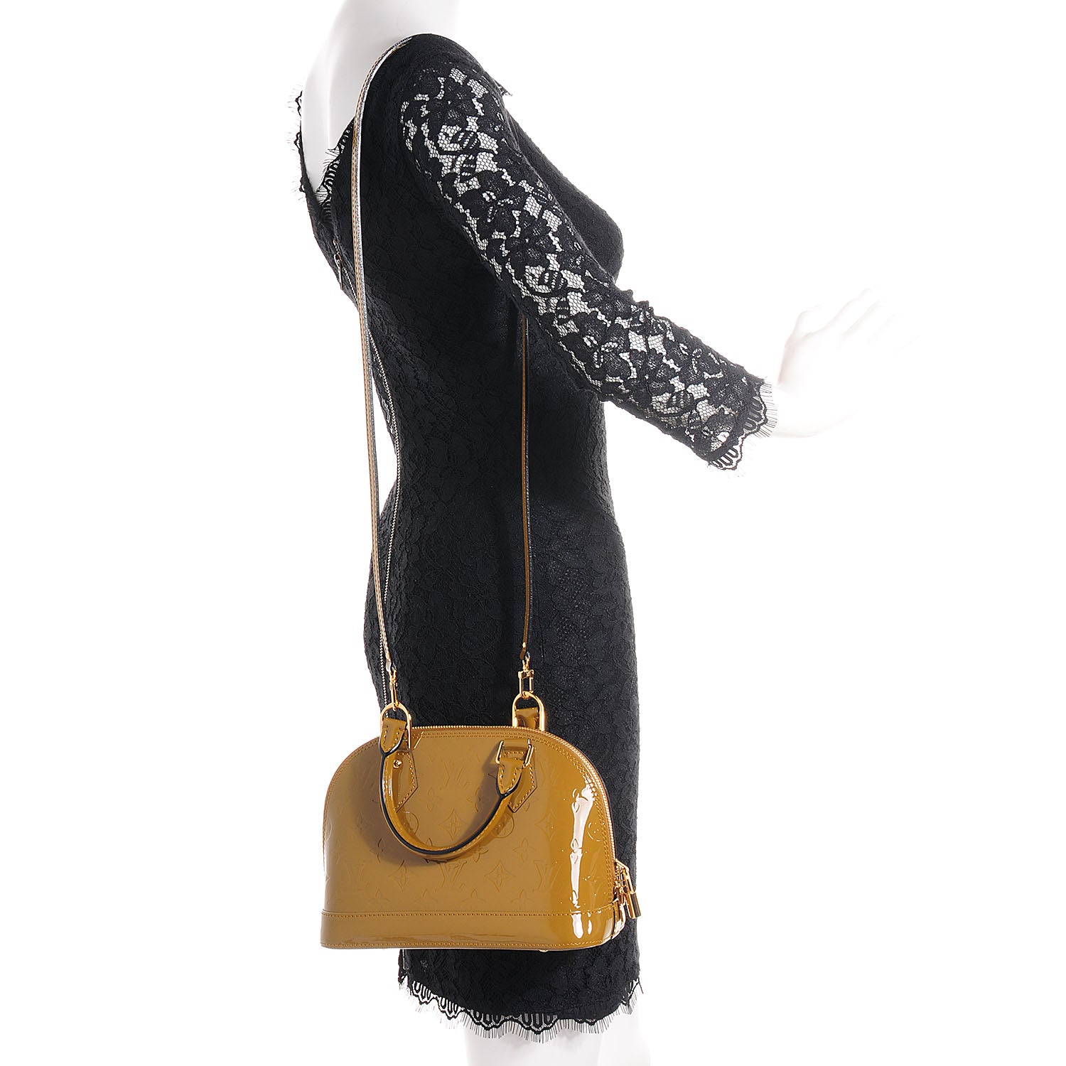 Louis Vuitton Vernis Alma BB Vert Olive 2 of 7