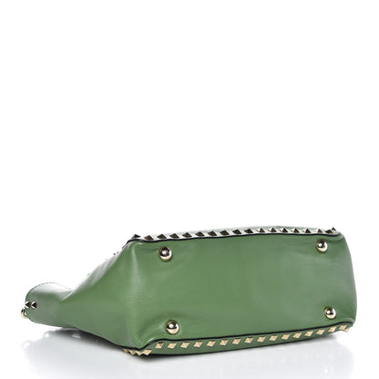Valentino Garavani Vitello Small Rockstud Tote Jade 4 of 9
