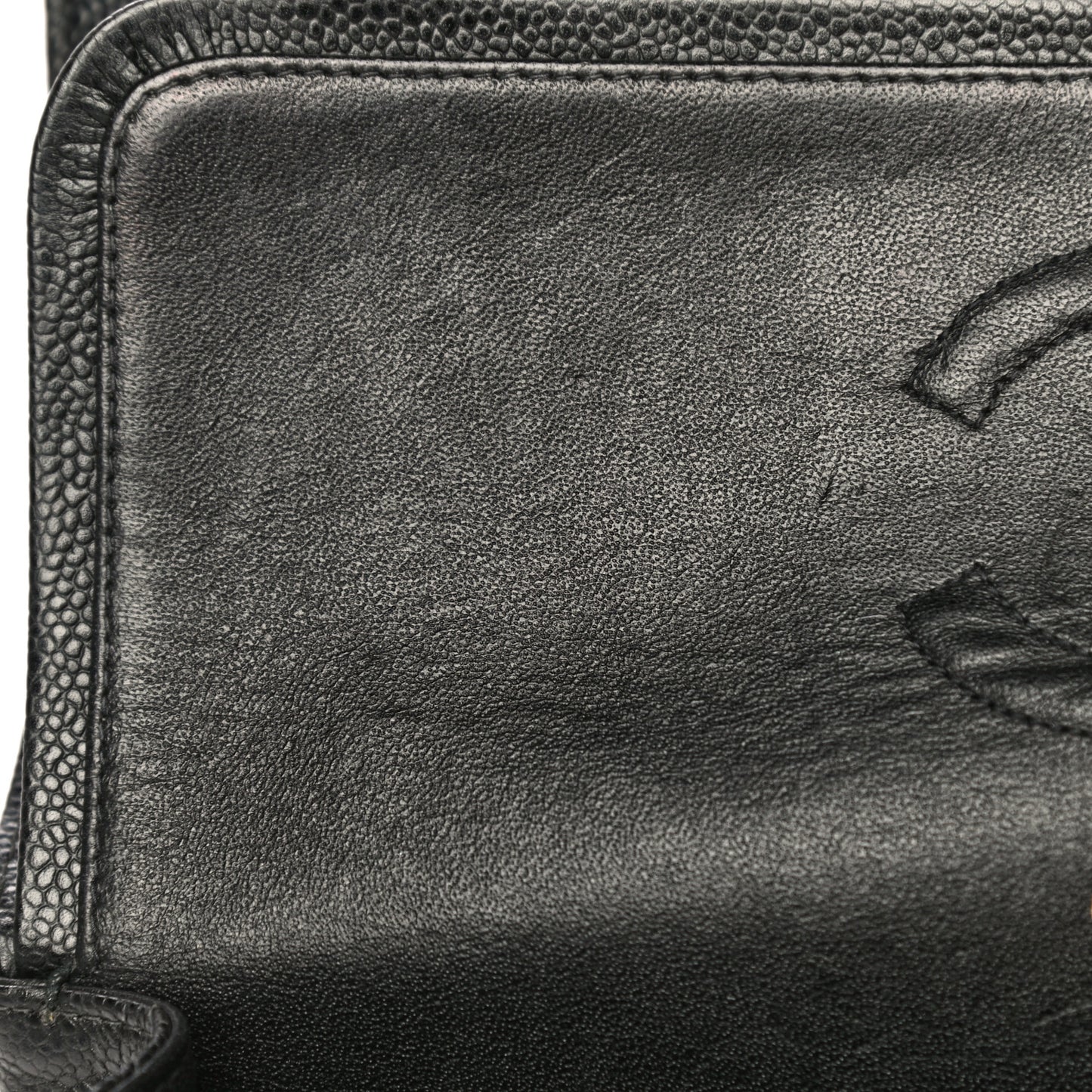 Caviar Quilted Small Double Flap Black