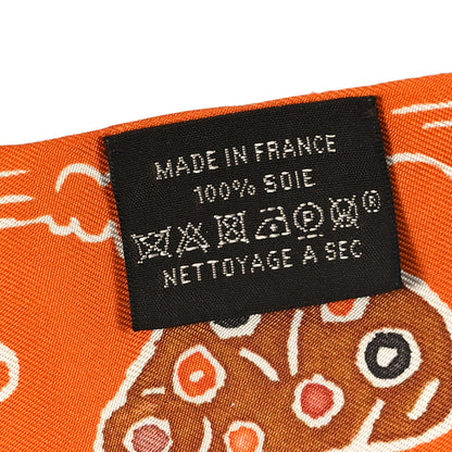 Hermes Silk Isola Di Primavera Twilly Potiron Bleu Tabac 3 of 3