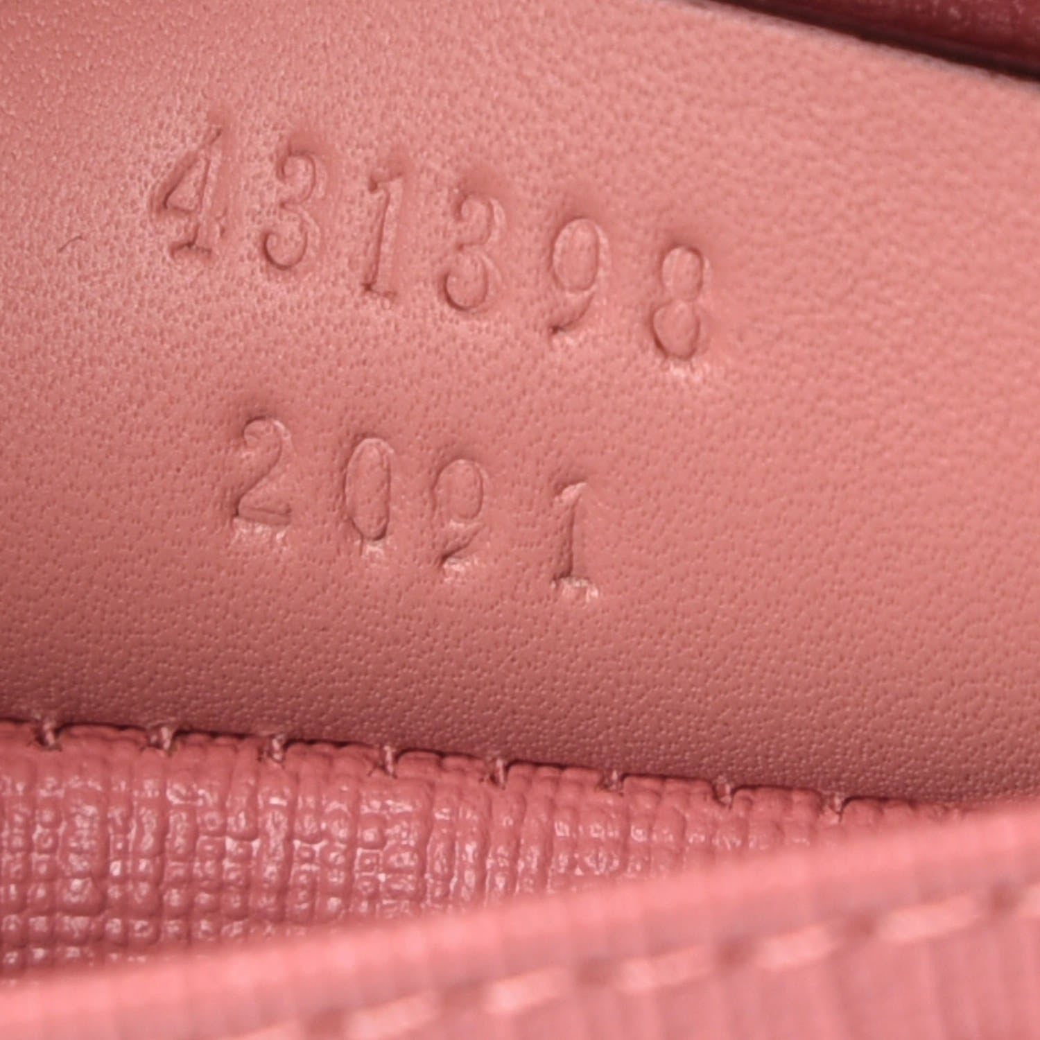 Gucci GG Supreme Monogram Face Embroidered Card Case Wallet Pink 8 of 9