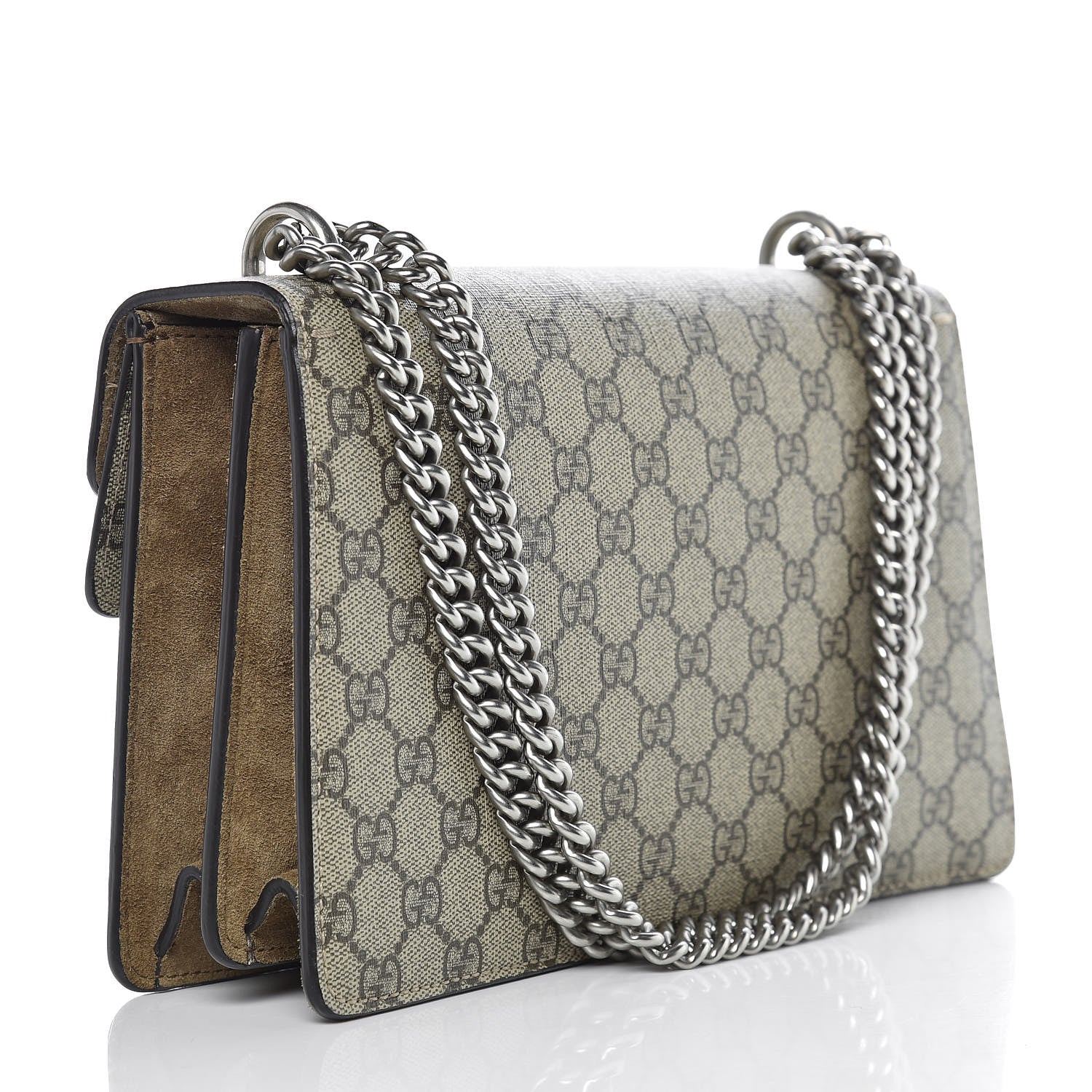 Gucci GG Supreme Monogram Small Dionysus Shoulder Bag Taupe 3 of 11
