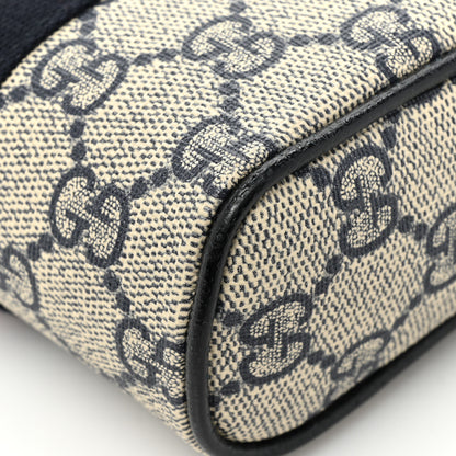 Gucci GG Supreme Monogram Textured Calfskin Web Mini Ophidia Messenger Beige Blue 13 of 14