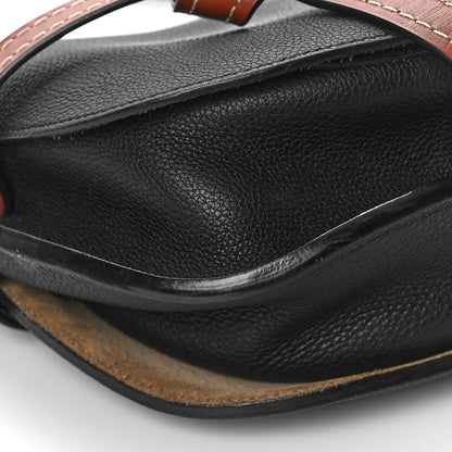 Loewe Grained Calfskin Small Gate Crossbody Bag Pecan Black 8 of 9