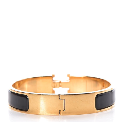 Hermes Enamel Narrow Clic Clac H Bracelet PM Black 3 of 6